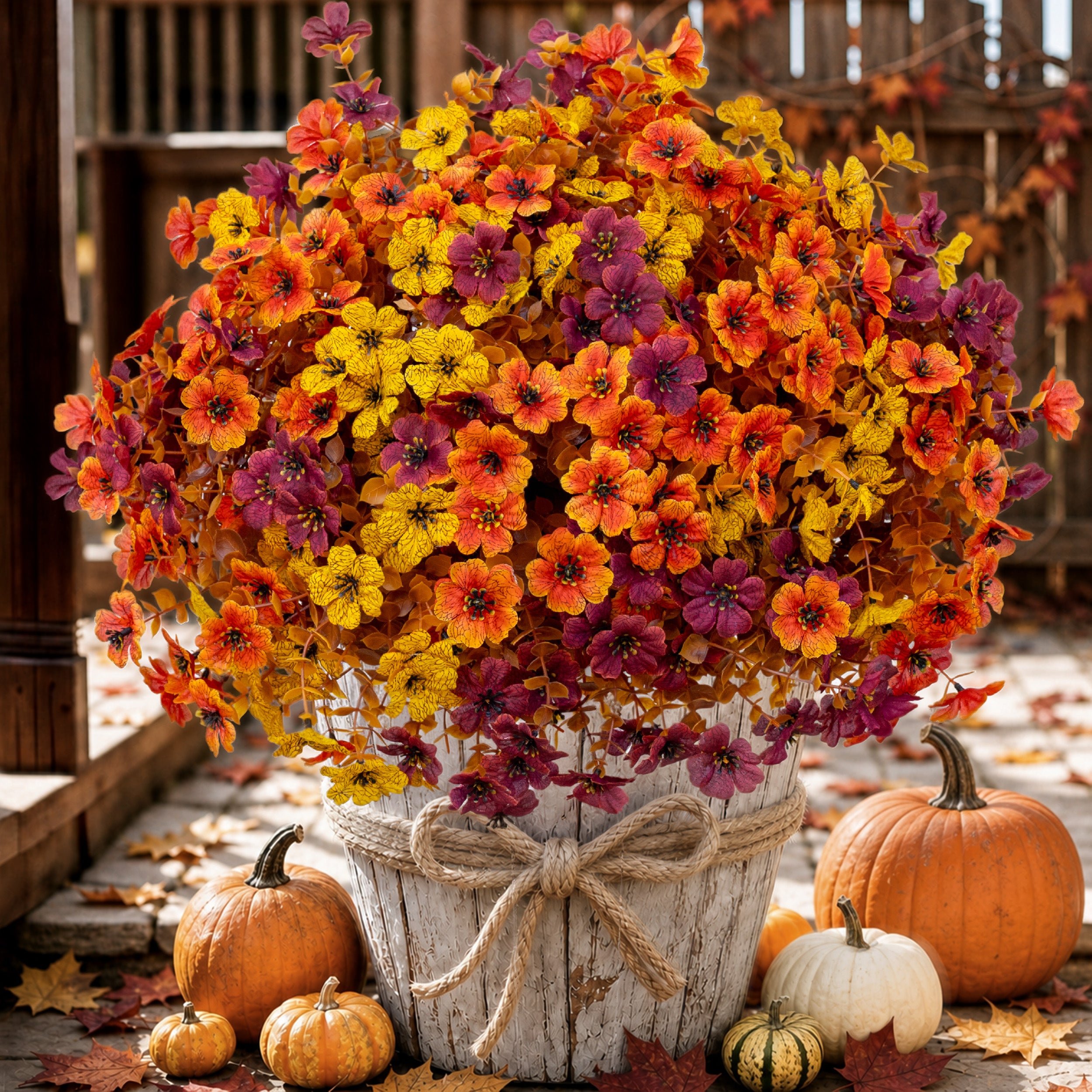 16 Bundles Artificial Fall Mums