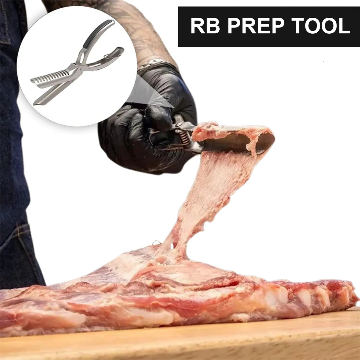 Stainless Steel BBQ Rib Membrane Remover Tool