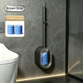 Disposable toilet brush set