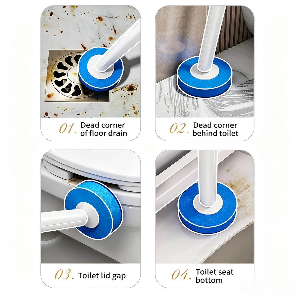 Disposable toilet brush set