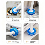 Disposable toilet brush set