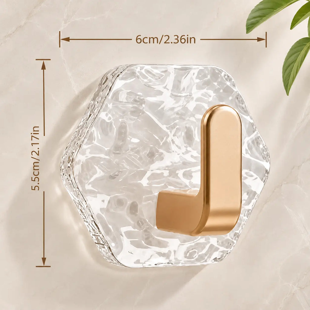 Heavy-Duty Luxury Acrylic Self-Adhesive Hooks