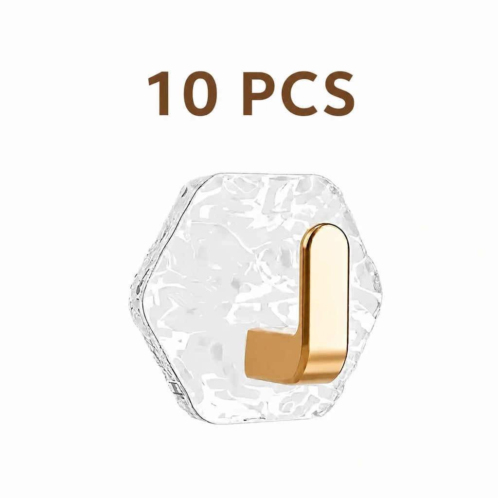 Heavy-Duty Luxury Acrylic Self-Adhesive Hooks