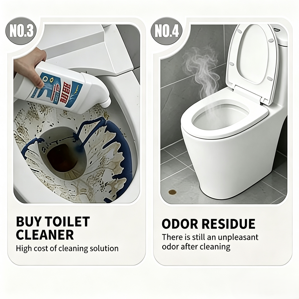 Disposable toilet brush set