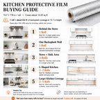 Self-Adhesive Aluminum Foil Kitchen Backsplash Wallpaper