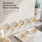 Heavy-Duty Luxury Acrylic Self-Adhesive Hooks