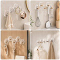 Heavy-Duty Luxury Acrylic Self-Adhesive Hooks