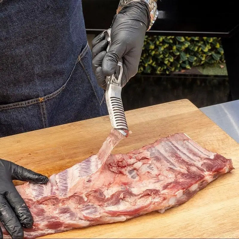 Stainless Steel BBQ Rib Membrane Remover Tool